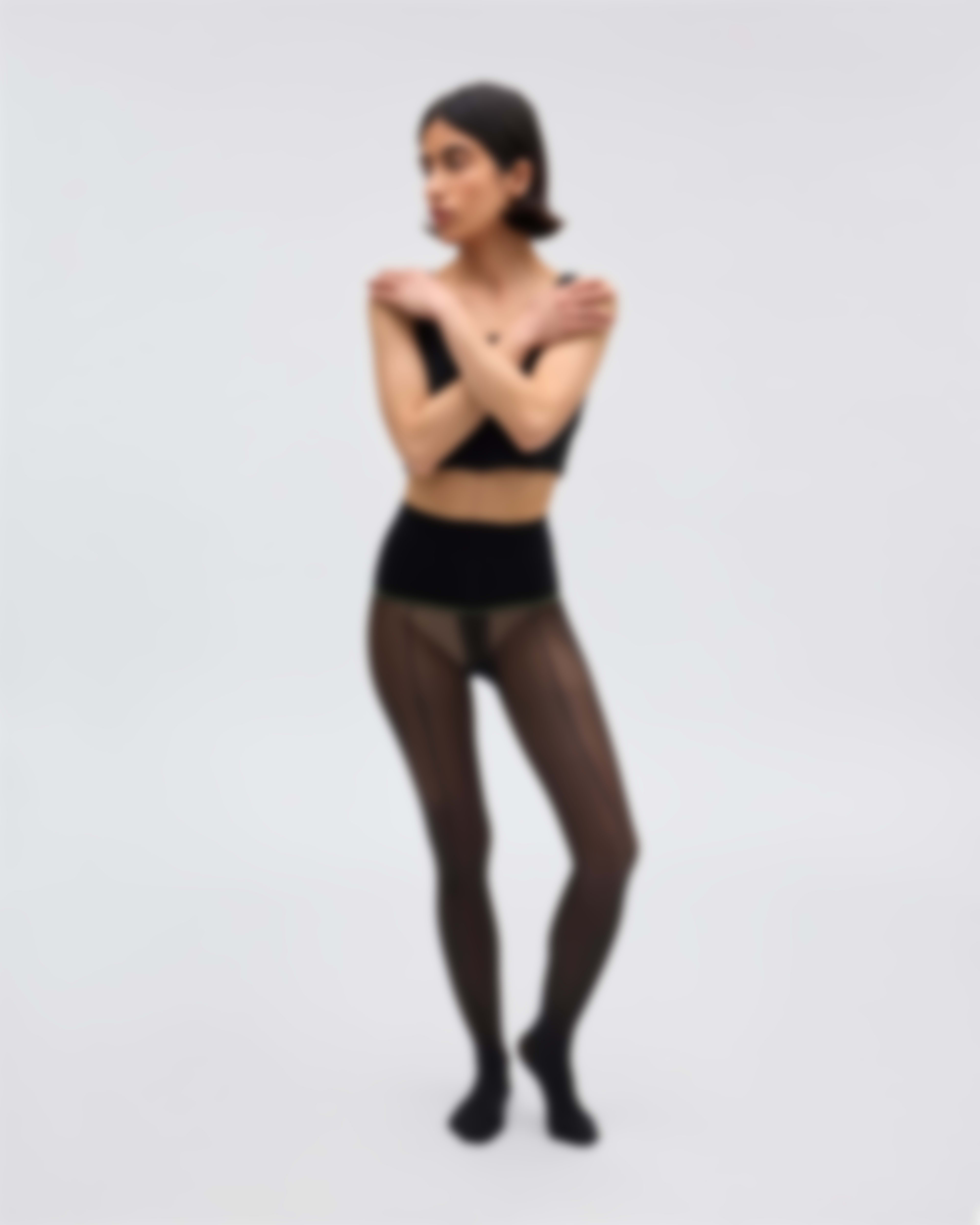 null, Modern Double-Seam Super Sheer Rip-Resist Tights, modern-double-seam-super-sheer-rip-resist-tights, sheertex, product image, unbreakable tights, model