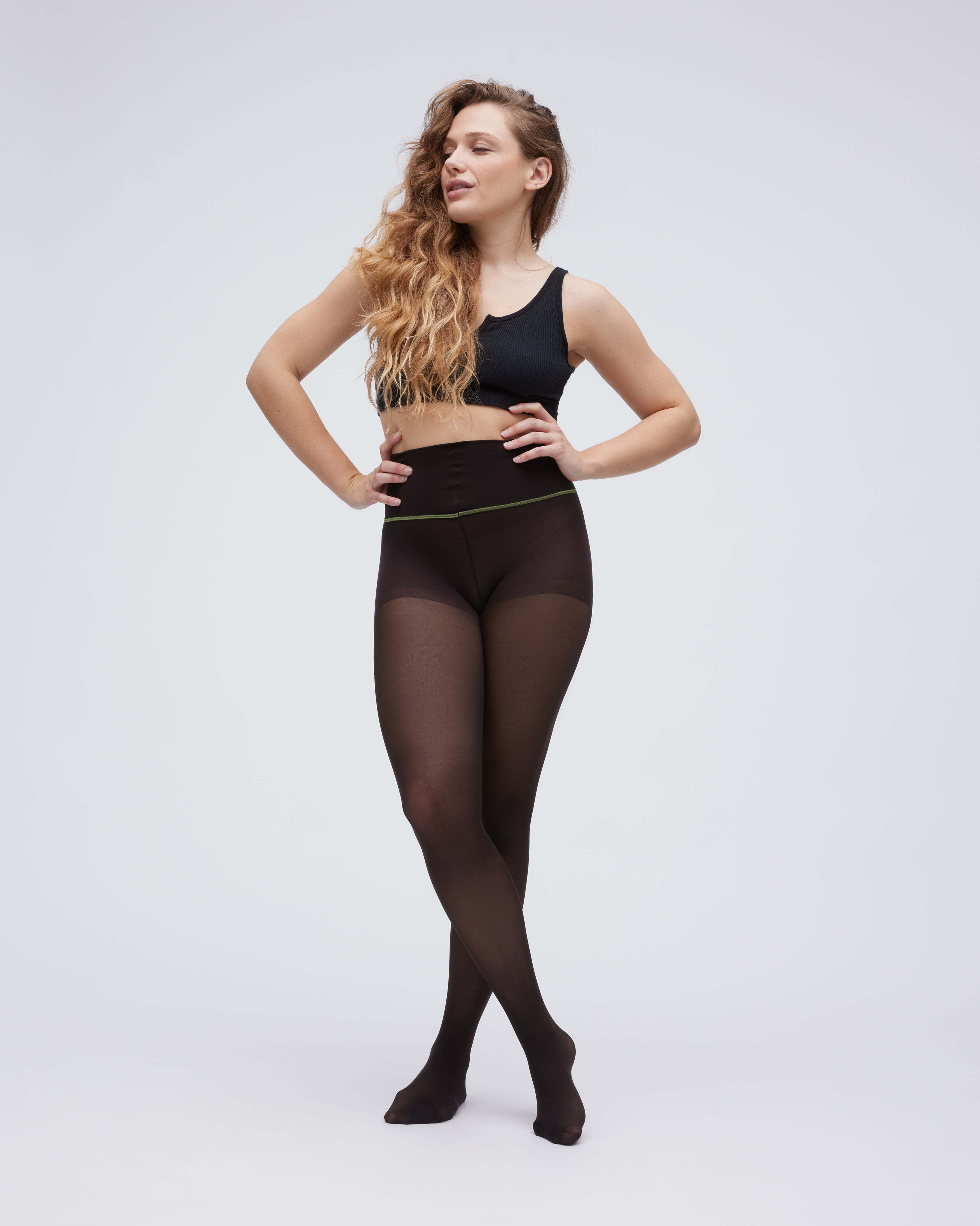 null, Control Top Sheer Rip-Resist Tights, control-top-sheer-rip-resist-tights, sheertex, product image, unbreakable tights, model