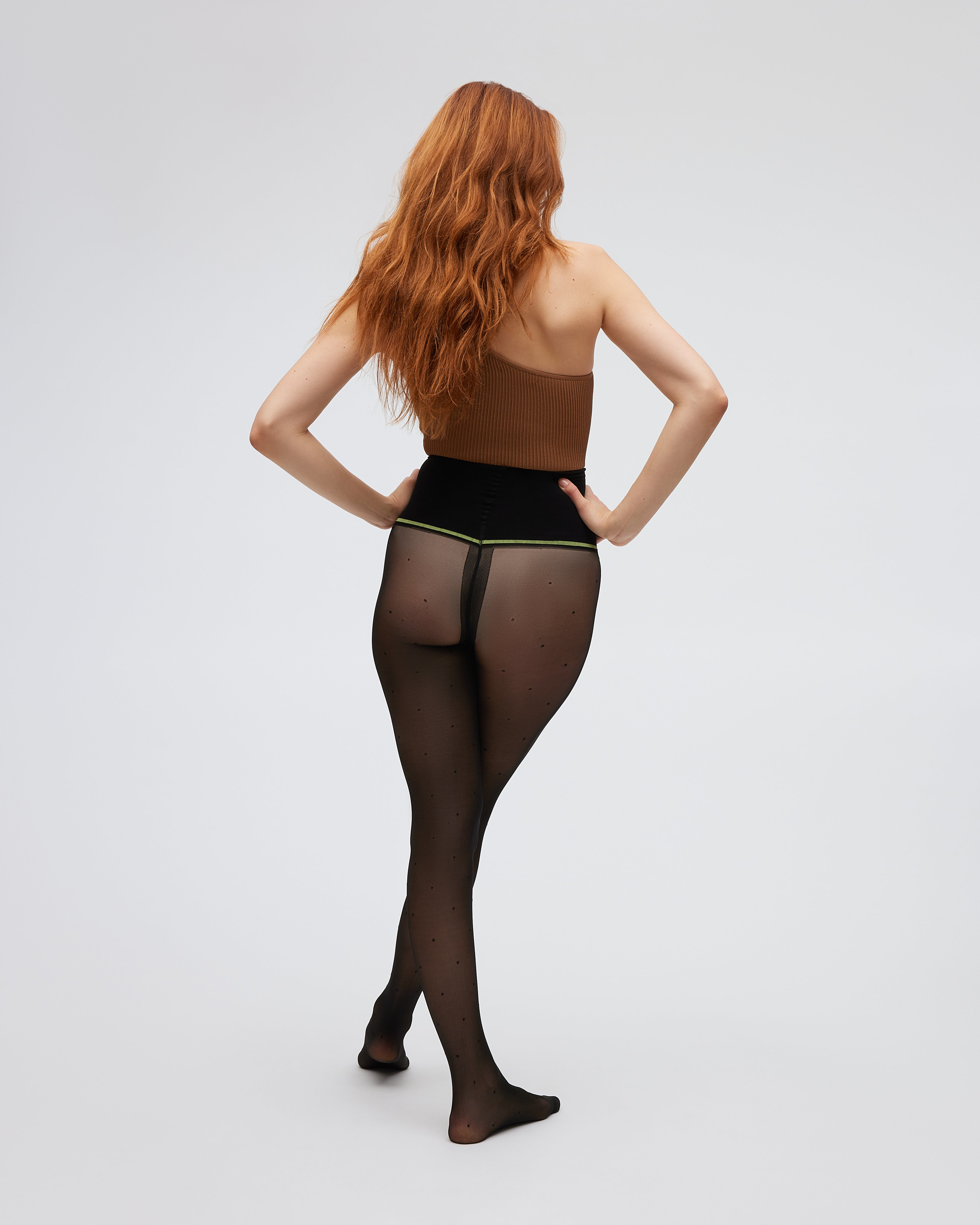 null, Mini Dot Super Sheer Rip-Resist Tights, micro-dot-super-sheer-rip-resist-tights, sheertex, product image, unbreakable tights, model