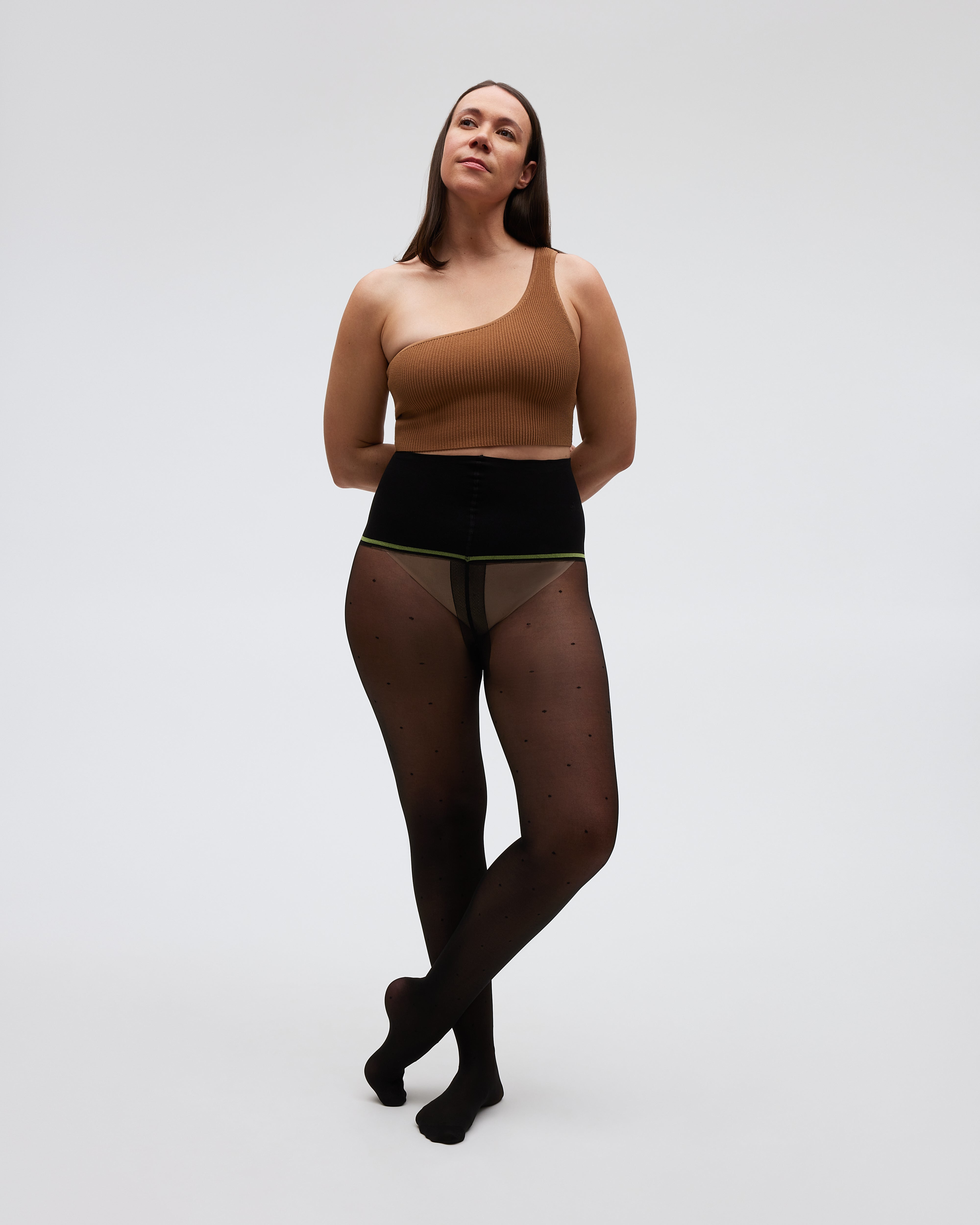 SOCKS: The Dot Storm Sheer Tights in Steel Gray