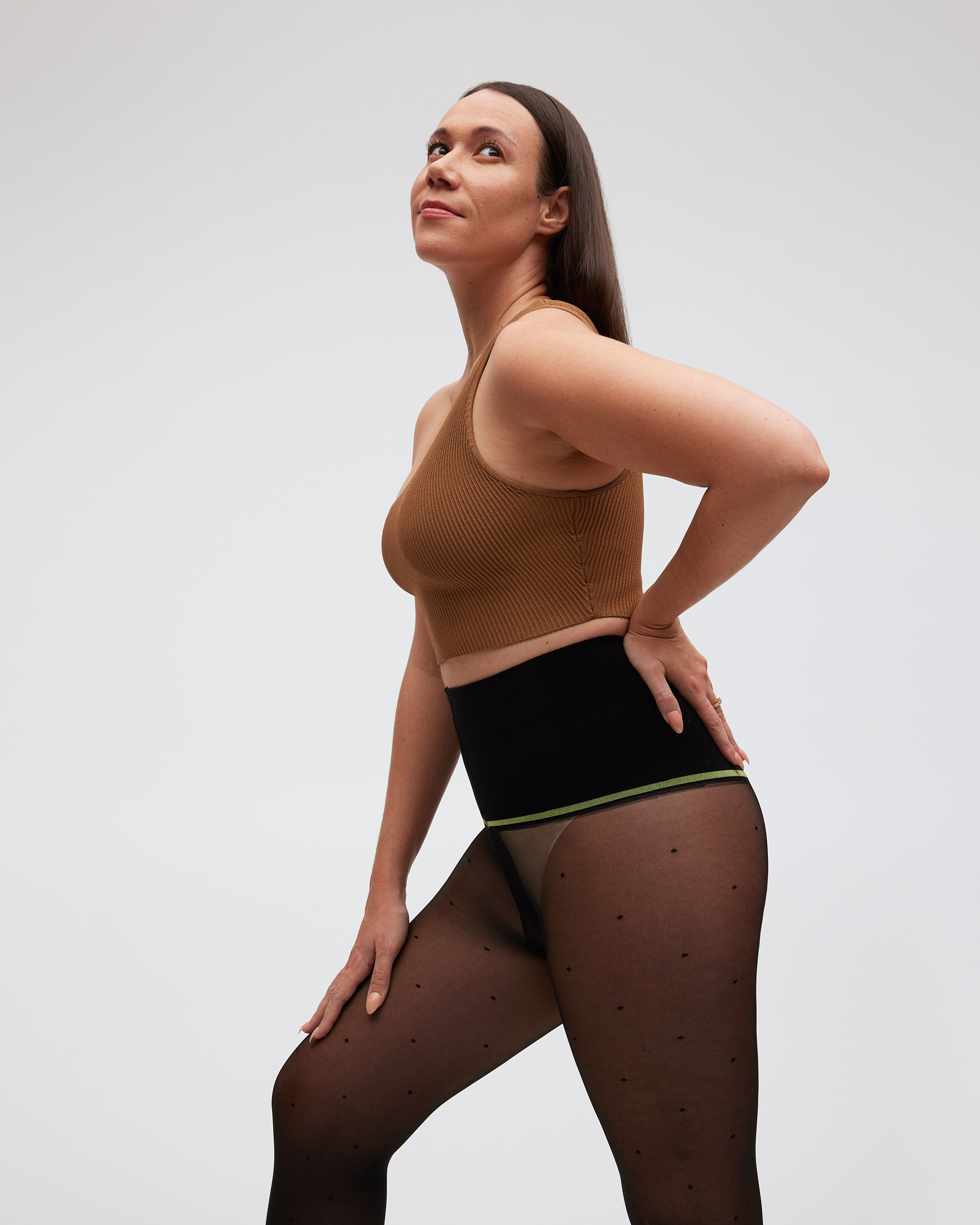 null, Mini Dot Super Sheer Rip-Resist Tights, micro-dot-super-sheer-rip-resist-tights, sheertex, product image, unbreakable tights, model