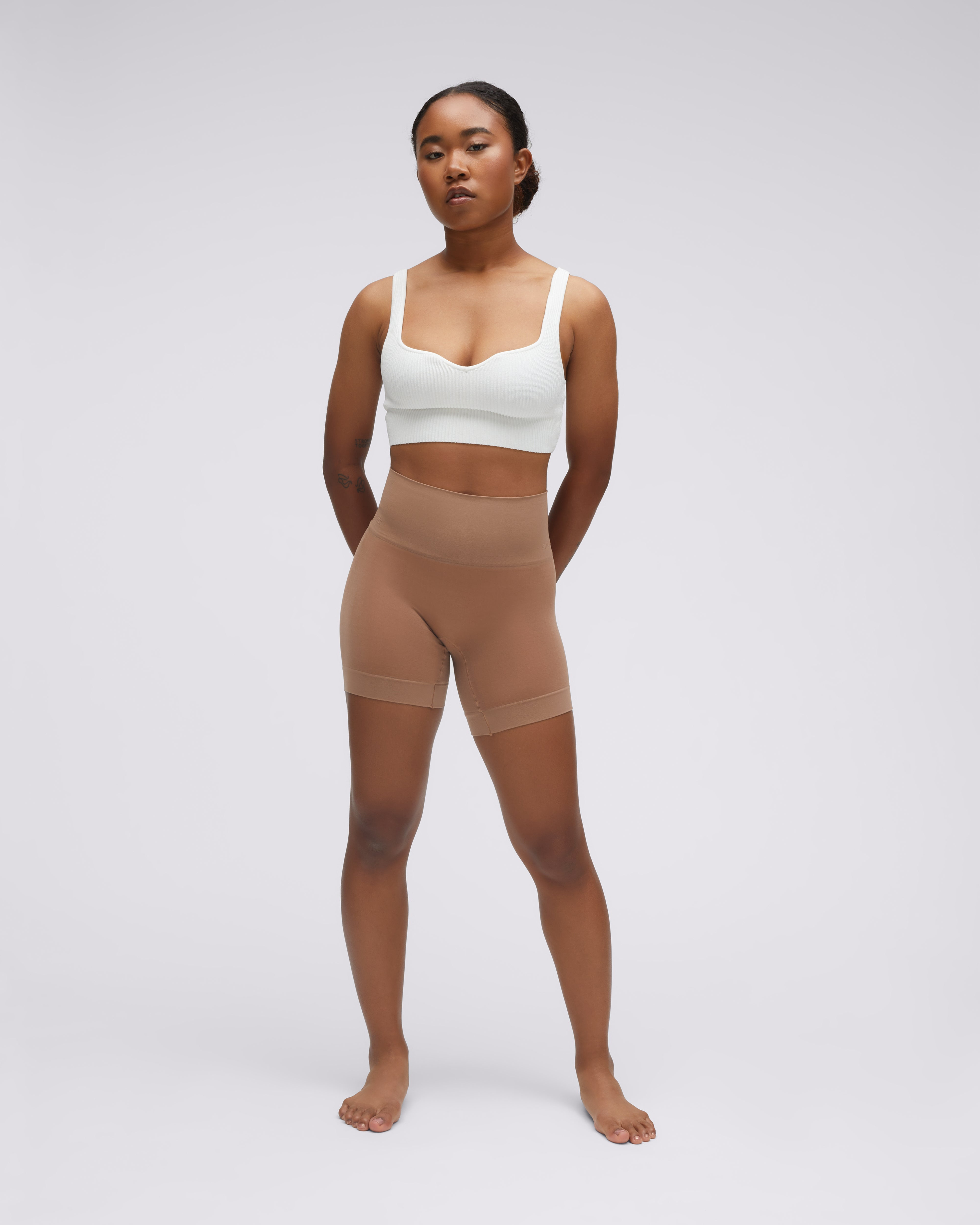 null, 6" No-Sweat Shortie, no-sweat-6-shortie, sheertex, product image, unbreakable tights, model