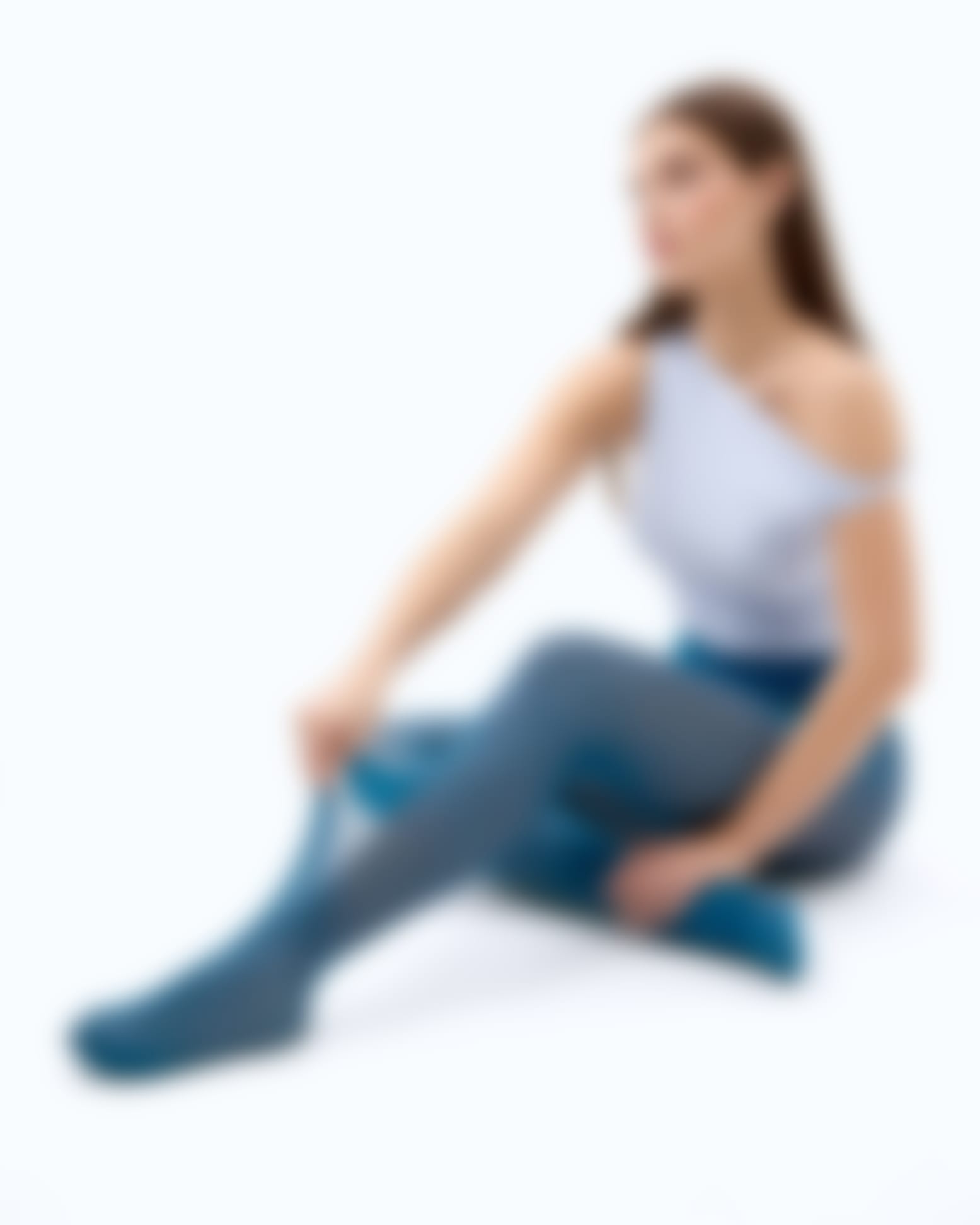 Picture of True Blue Sheer Rip-Resist Tights - 4" Waistband