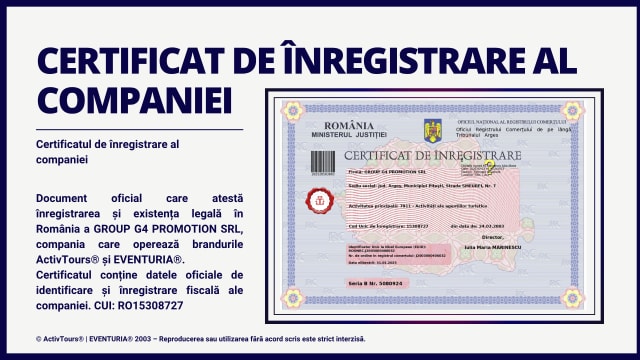 Certificat de înregistrare a companiei