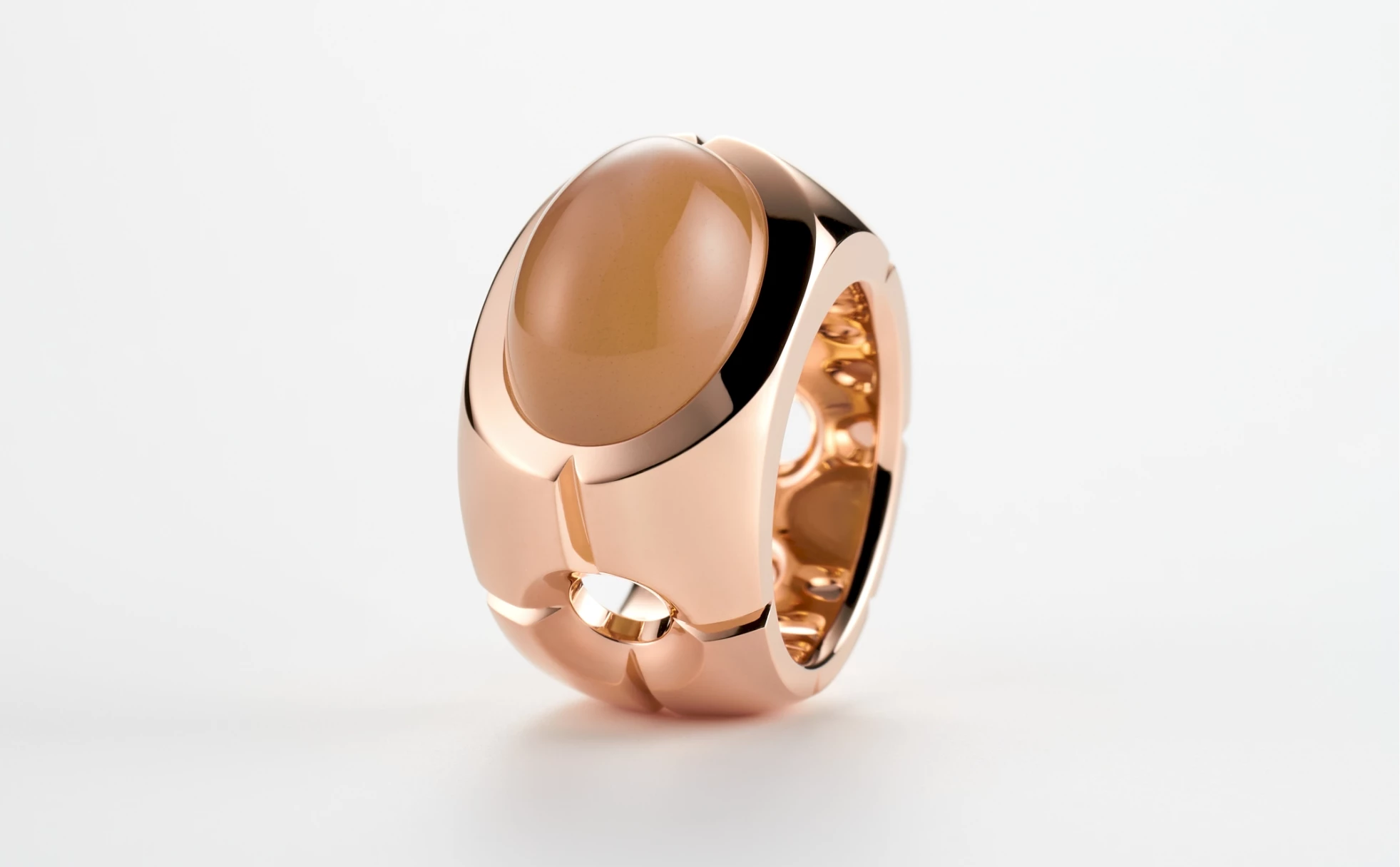 101 105 ring 101clr with moonstone in rose gold