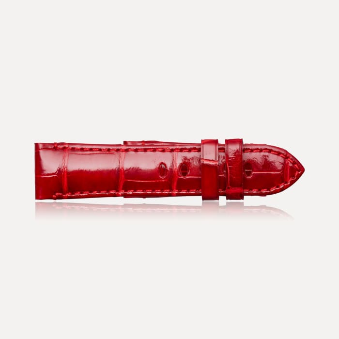 Panerai Armband Alligatorleder Rot, Referenz MXE09BPG