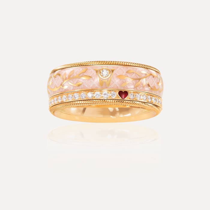 Wellendorff Ring Edel-Vergissmeinnicht Nude mit Herz, Referenz 607568GG