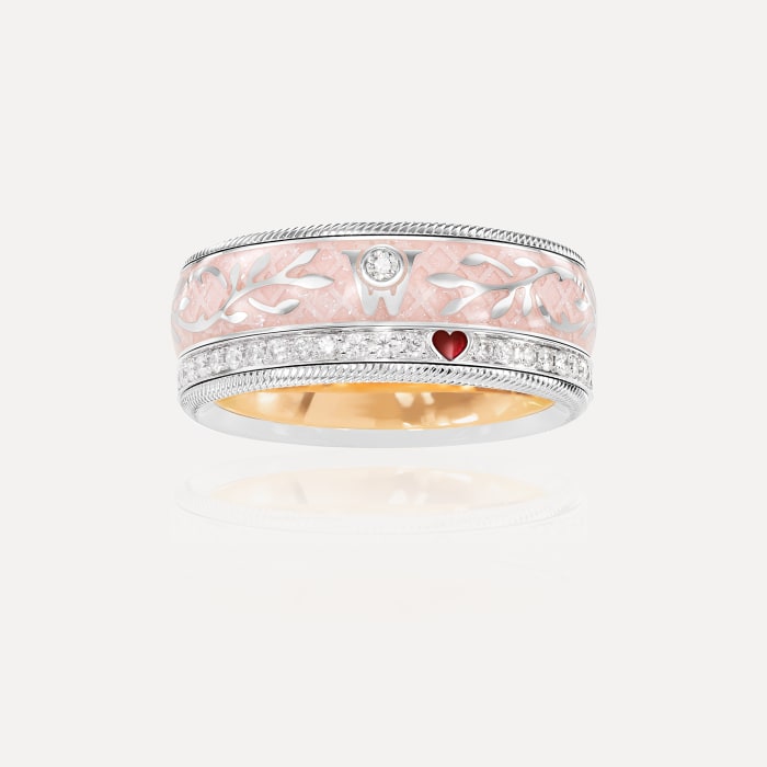 Wellendorff Ring Edel-Vergissmeinnicht. Nude mit Herz., Referenz 607568WG
