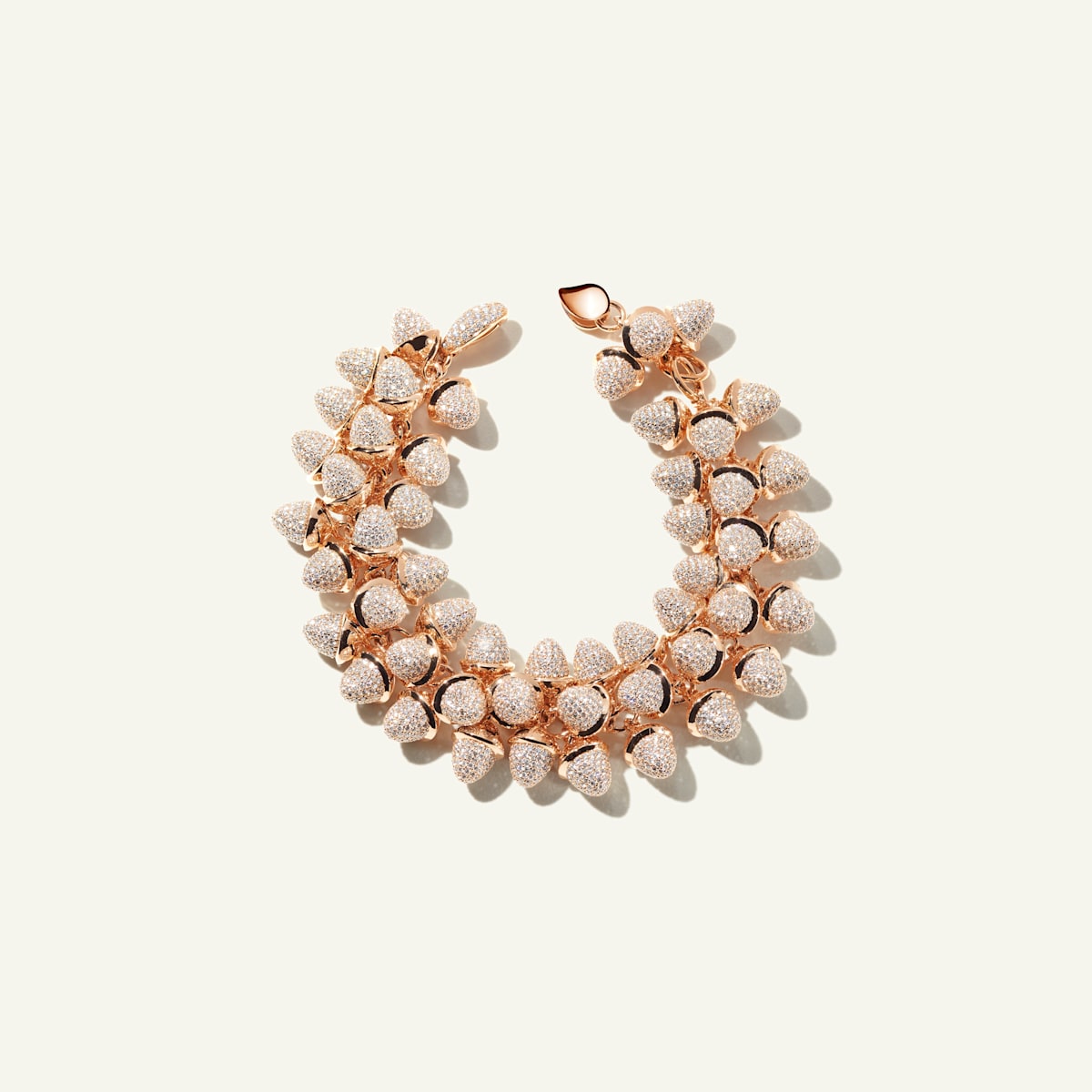 Tamara Comolli Mikado Flamenco Armband mit Diamant Pavé, Referenz B-MFL-p-rg