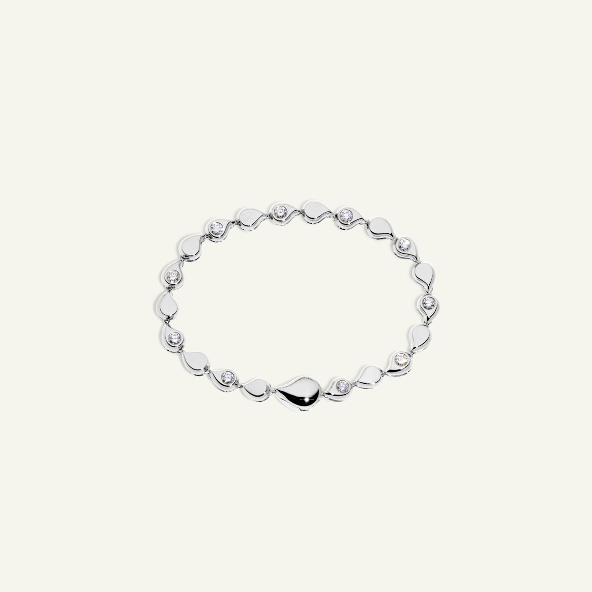 Tamara Comolli Snowflakes Alternating Rivière Armband mit Diamanten, Referenz B-SF-Riv-Cl-alt-wg