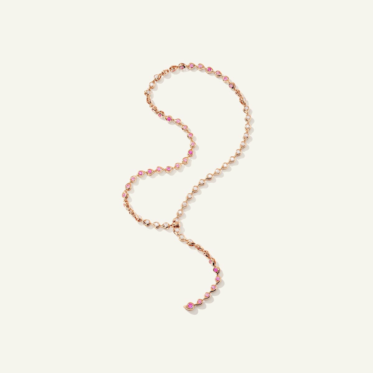 Tamara Comolli Snowflakes Rivière Collier Halskette in 'Classic' / 'Blush', Referenz C-SF-Riv-Cl-Blu-rg, Ansicht 2