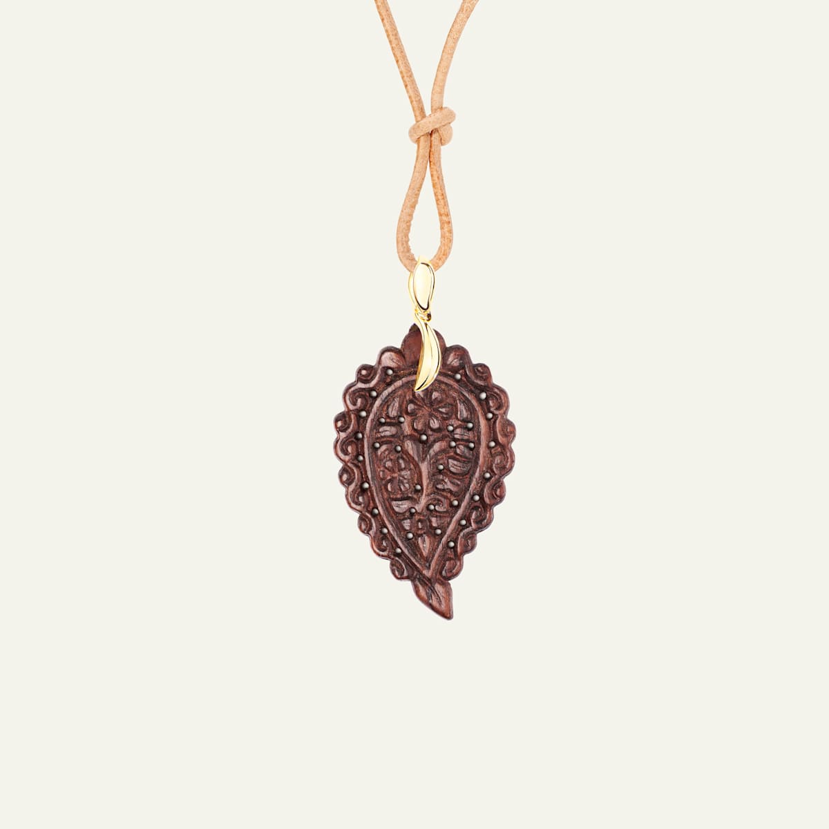 Tamara Comolli India Medium Anhänger mit Snakewood, Referenz P-IND-m-SW-yg, Ansicht 2