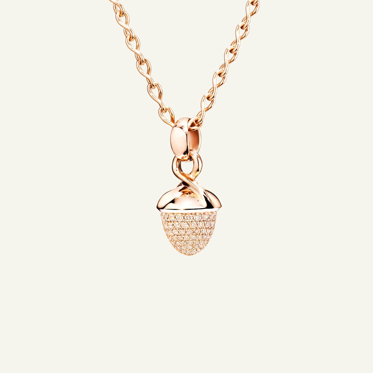 Tamara Comolli Mikado Bouquet Anhänger mit Champagne Diamant Pavé, Referenz P-MB-pD-rg