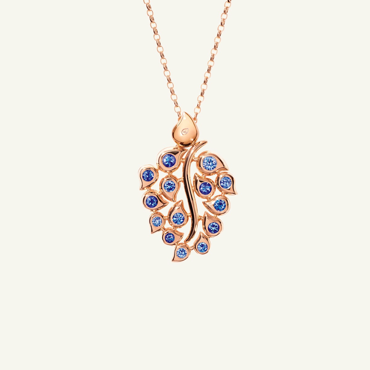 Tamara Comolli Snowflakes Leaf Anhänger in 'Classic' / 'Sky', Referenz P-SF-L-ClSky-rg