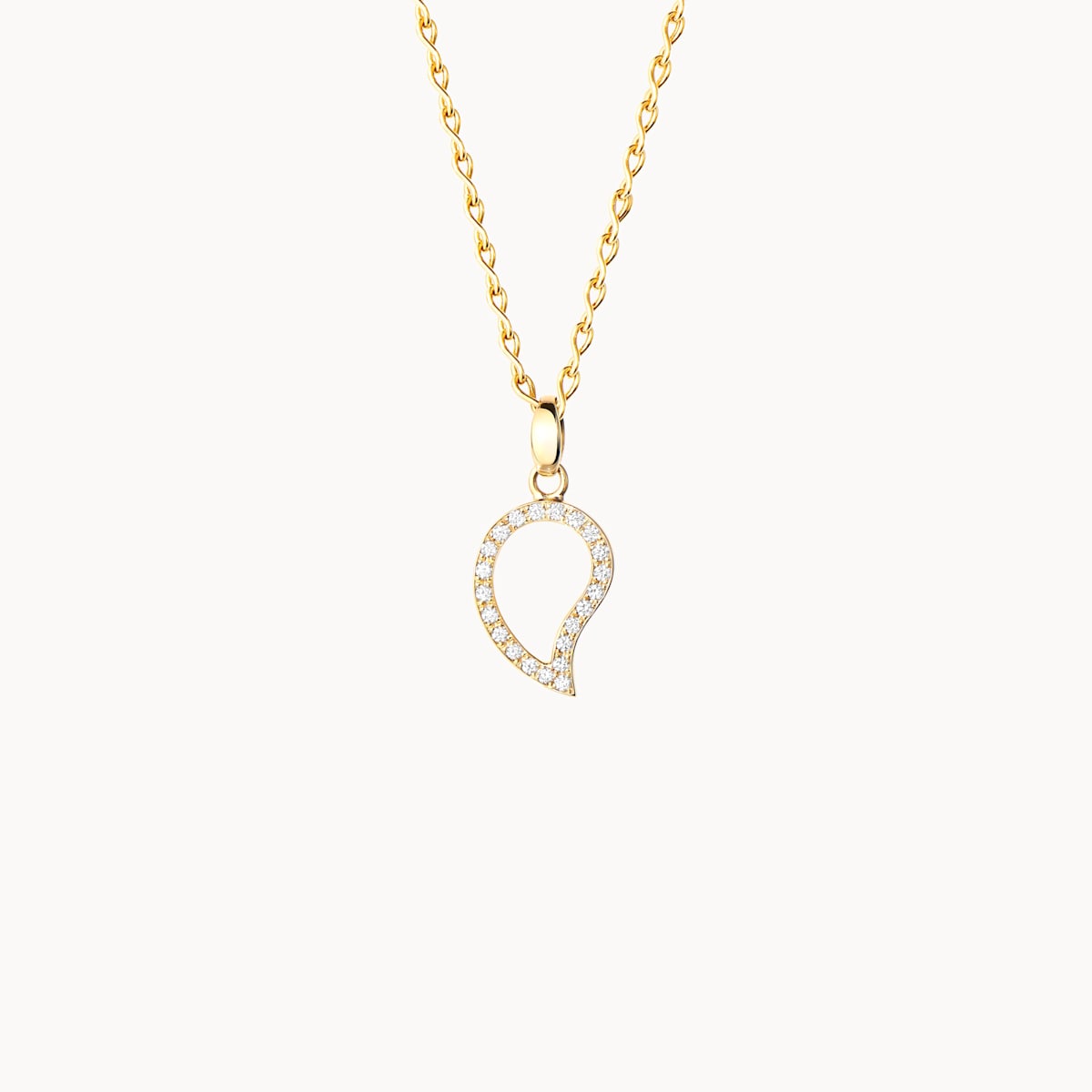 Tamara Comolli Signature Small Anhänger mit Diamant Pavé, Referenz P-Sig-s-pl-yg