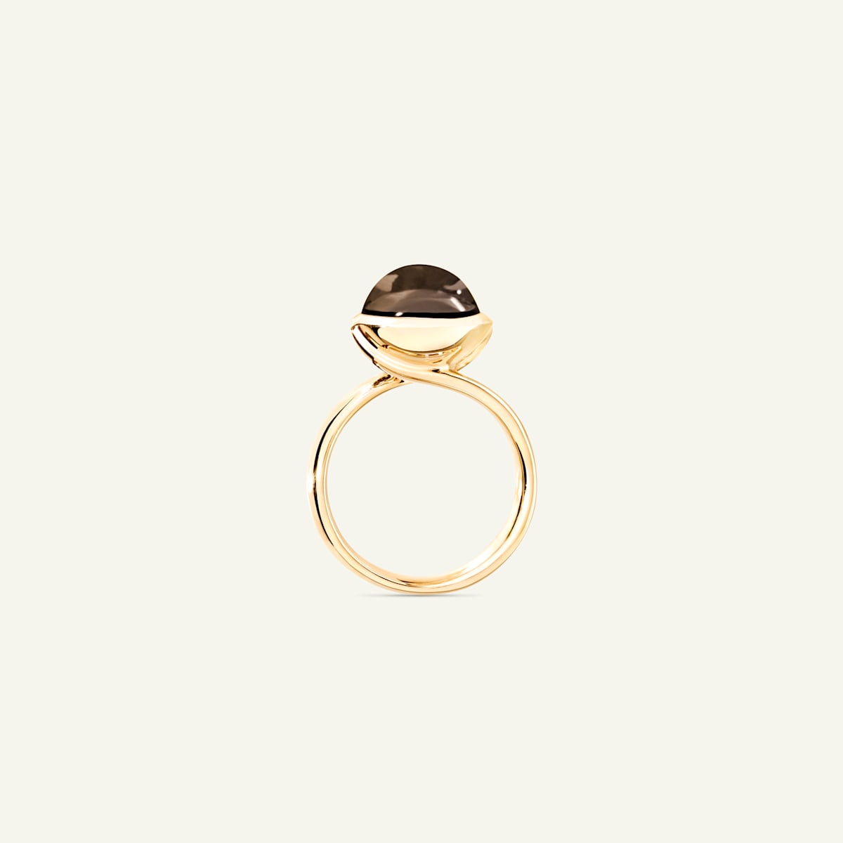 Tamara Comolli Ring Bouton large Smoky Quartz, Referenz R-BOU-l-SmQu-yg, Ansicht 2