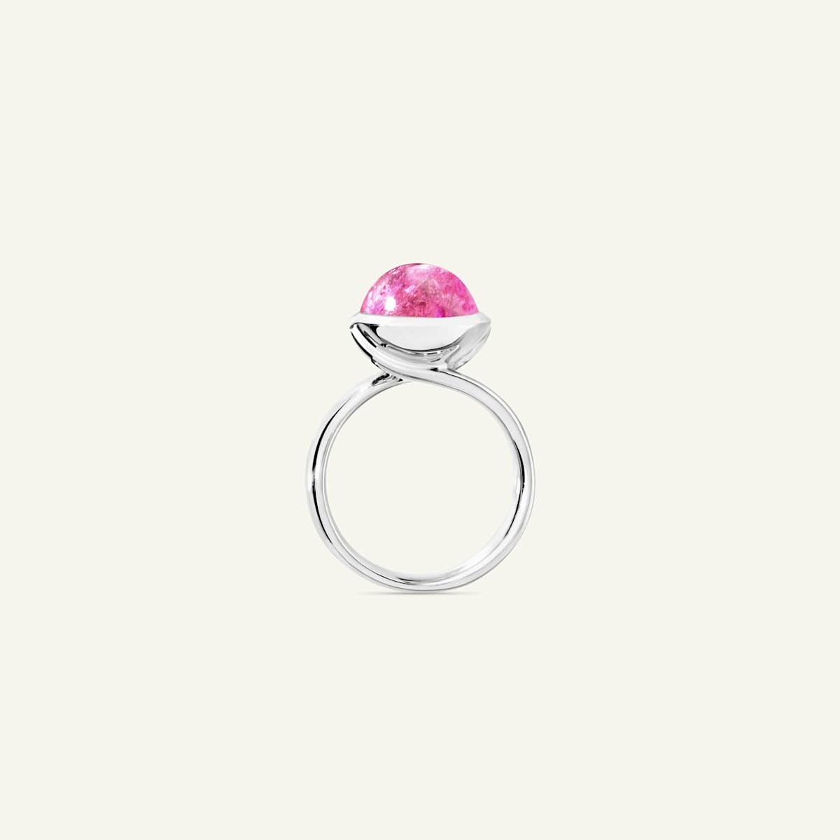 Tamara Comolli Ring Bouton Large Tourmaline Rose, Referenz R-BOU-l-TuRo-wg, Ansicht 2