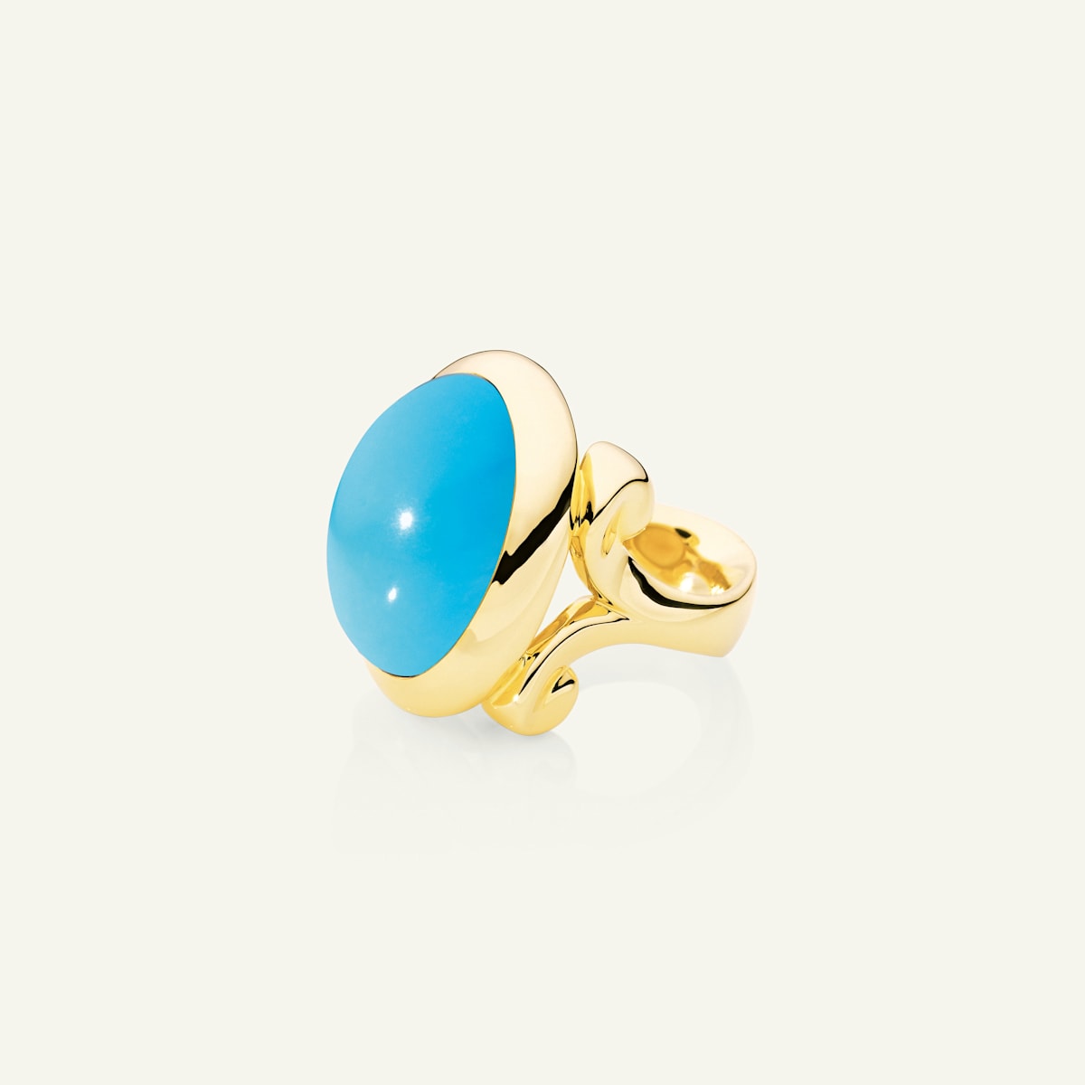 Tamara Comolli Hippie Glam Large Ring mit Türkis, Referenz R-HG-l-Tur-yg