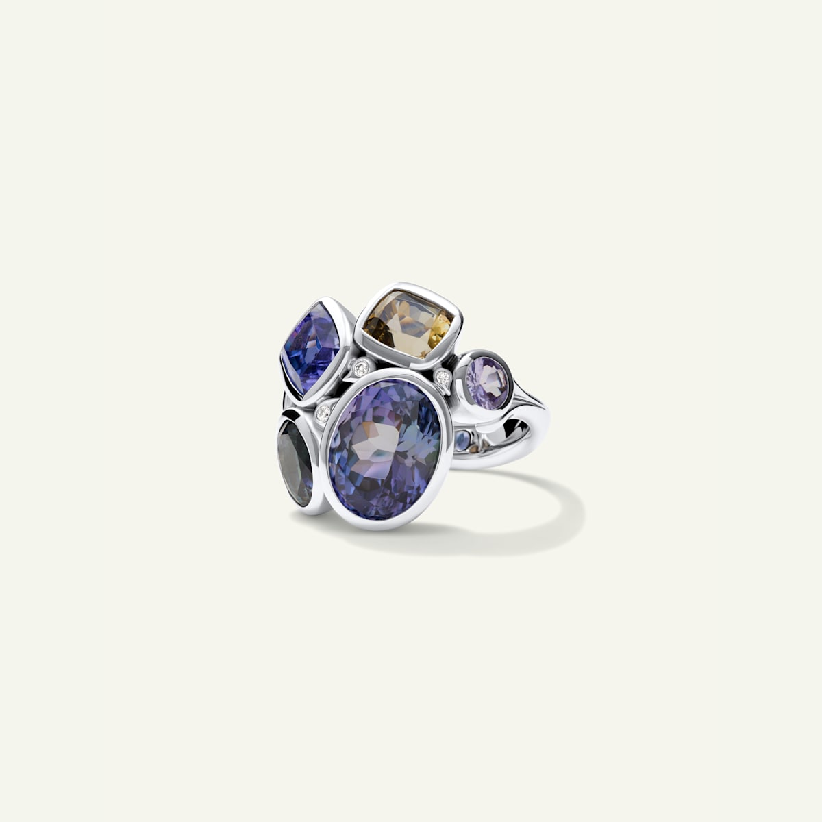 Tamara Comolli Julia Ring mit Fancy Tansaniten, Referenz R-JUL-Tan12.8-Clwg