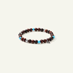 Tamara Comolli India Armband mit Türkisperlen und Snakewood, eine Reihe, Referenz B-IND-SWTur-1-s-wg