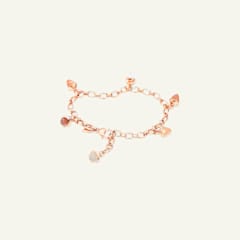 Tamara Comolli Mikado Charm Armband in 'Camel' mit Diamant Pavé, Referenz B-MC-Ch-Camel-p-rg