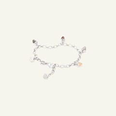 Tamara Comolli Mikado Charm Armband in 'Cashmere' mit Diamant Pavé, Referenz B-MC-Ch-Cas-p-wg