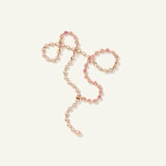 Tamara Comolli Snowflakes Rivière Collier Halskette in 'Classic' / 'Blush', Referenz C-SF-Riv-Cl-Blu-rg