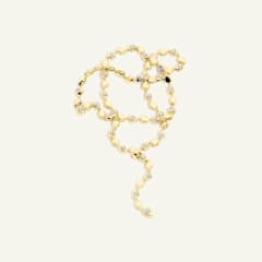 Tamara Comolli Snowflakes Alternating Rivière Collier Halskette in 'Classic', Referenz C-SF-Riv-Cl-alt-yg