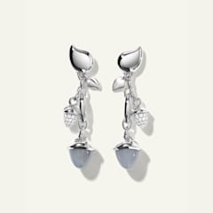 Tamara Comolli Mikado Dangling 2 Acorn Ohrringe in 'Cashmere' mit Diamant Pavé, Referenz E-M-d-2-Cas-p-wg