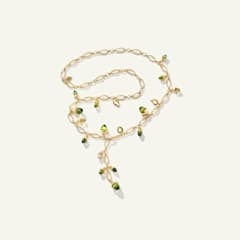 Tamara Comolli Mikado Halskette, 56 cm in Rainforest mit Diamant Pavé, Referenz N-M-56-RF-p-yg