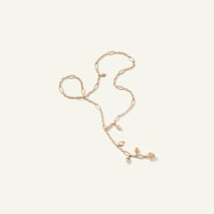Tamara Comolli Mikado Halskette, 51 cm in 'Camel' mit Diamant Pavé, Referenz N-M-Del51-Cam-p-rg