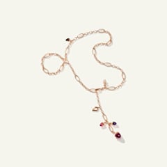 Tamara Comolli Mikado Halskette, 51 cm in 'Wildberry' mit Diamant Pavé, Referenz N-M-Del51-WB-p-rg