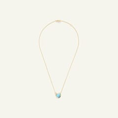 Tamara Comolli Signature 2 Drops Halskette Türkis und Diamant Pavé, Referenz N-Sig-2Dr-Tur-p-yg
