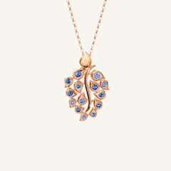 Tamara Comolli Snowflakes Leaf Anhänger in 'Classic' / 'Sky', Referenz P-SF-L-ClSky-rg