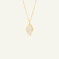 Tamara Comolli Signature Small Wave Anhänger mit Diamant Pavé, Referenz P-Sig-Wave-s-p-yg