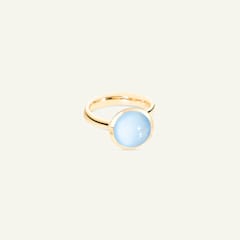 Tamara Comolli Ring Bouton Large Blauer Chalcedon, Referenz R-BOU-l-ChBl-yg