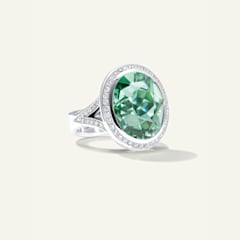 Tamara Comolli Cushion Ring mit Mint Turmalin, Referenz R-CUSH-TuM19-p-wg