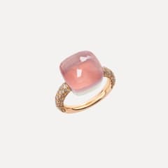 Grosser Ring Nudo Aus Rosenquarz, Referenz PAB4010-O6000-BRCQR