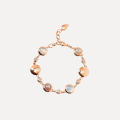 Tamara Comolli Bouton Armband in 'Camel' mit Diamanten, Referenz B-BOU-Camel-Cl-rg