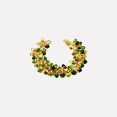 Tamara Comolli Mikado Flamenco Armband in 'Rainforest' mit Diamant Pavé, Referenz B-MFL-RF-p-yg