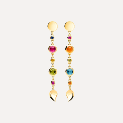 Tamara Comolli Bouton Long Ohrringe in Candy mit Saphiren, Referenz E-BOU-3-Can-Sa-yg
