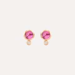 Tamara Comolli Bouton Ohrringe mit Rosa Turmalin und Diamanten, Referenz E-BOU-TuRo-Cl-rg