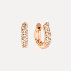 Tamara Comolli Signature Hoop Ohrringe mit Diamant Pavé, Referenz E-Ho-m-p-rg