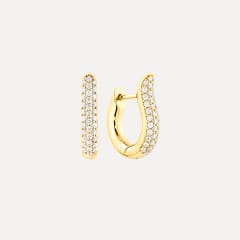 Tamara Comolli Signature Hoop Ohrringe mit Diamant Pavé, Referenz E-Ho-s-p-yg