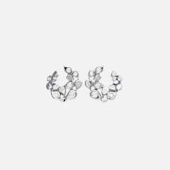 Tamara Comolli Snowflakes Alternating Hoop Ohrringe in 'Classic', Referenz E-SF-Ho-Cl-alt-wg