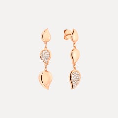 Tamara Comolli Signature Wave Drop Ohrringe mit Diamant Pavé, Referenz E-Sig-Wave-3-p-rg