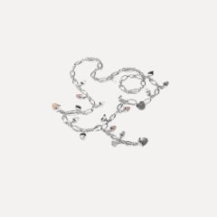 Tamara Comolli Mikado Halskette, 56 cm in 'Cashmere' mit Diamant Pavé, Referenz N-M-56-Cas-p-wg