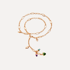 Tamara Comolli Mikado Halskette, 51 cm in 'Aurora' mit Diamant Pavé, Referenz N-M-Del51-Aur-p-rg
