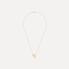 Tamara Comolli Signature 2 Drops Halskette Sand Mondstein und Diamant Pavé, Referenz N-Sig-2Dr-MoSa-prg
