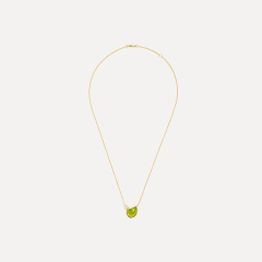 Tamara Comolli Signature 2 Drops Halskette Peridot und Diamant Pavé, Referenz N-Sig-2Dr-Per-p-yg